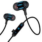 MG-G17 Bluetooth 4.2 Sport Wireless Bluetooth Earphone, Support Card (Black Blue) - 1