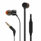 JBL T110 3.5mm Plug Wired Stereo One-button Wire-controlled In-ear Earphone with Microphone, Supports HD Calls, Cable Length: 1.2m (Black) - 1