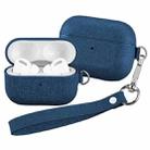 MOMAX FT3E For AirPods Pro Leather Earphone Protective Case (Blue) - 1