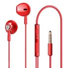 Original Lenovo HF140 High Sound Quality Noise Cancelling In-Ear Wired Control Earphone(Red) - 1