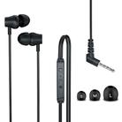 Original Lenovo QF320 3.5mm Plug In-ear Sliding Type Wire Control Stereo Earphone, Cable Length: 1.2m (Black) - 1