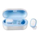DT-6 IPX Waterproof Bluetooth 5.0 Wireless Bluetooth Earphone with 400mAh Magnetic Charging Box, Support Call(Blue) - 1