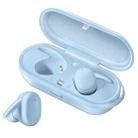 DT-7 IPX Waterproof Bluetooth 5.0 Wireless Bluetooth Earphone with 300mAh Magnetic Charging Box, Support Call(Blue) - 1