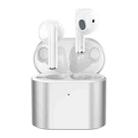 Langsdom TN24 Dual-mode Low-latency Mini Invisible Bluetooth Earphone with Metal Charging Box, Support Memory Pairing (white+Silver) - 1
