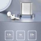 Langsdom TN24 Dual-mode Low-latency Mini Invisible Bluetooth Earphone with Metal Charging Box, Support Memory Pairing (white+Silver) - 6