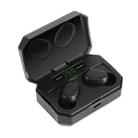 DT-14 Wireless Two Ear Bluetooth Headset Supports Touch & Smart Magnetic Charging & Power On Automatic Pairing(Black) - 1