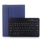 A05 Bluetooth 3.0 Ultra-thin ABS Detachable Bluetooth Keyboard Leather Tablet Case for iPad mini 5, with Holder(Dark Blue) - 1