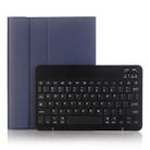 A09B Bluetooth 3.0 Ultra-thin ABS Detachable Bluetooth Keyboard Leather Tablet Case for iPad Air / Pro 10.5 inch (2019), with Pen Slot & Holder (Dark Blue) - 1