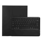 A12B Bluetooth 3.0 Ultra-thin Detachable Bluetooth Keyboard Leather Tablet Case for iPad Pro 12.9 inch （2018）, with Pen Slot & Holder(Black) - 1