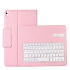 IP09 Bluetooth 3.0 Litchi Texture ABS Detachable Bluetooth Keyboard Leather Tablet Case for iPad Air / Pro 10.5 inch (2019), with Holder (Pink) - 1