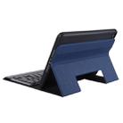 K04B Bluetooth 3.0 Ultra-thin One-piece Bluetooth Keyboard Leather Tablet Case for iPad mini 5, with Pen Slot & Holder (Blue) - 1