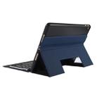 K05B Bluetooth 3.0 Ultra-thin One-piece Bluetooth Keyboard Leather Tablet Case for iPad Air / Pro 10.5 inch (2019), with Pen Slot & Holder (Blue) - 1