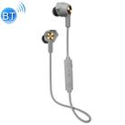 WK V22 Bluetooth 5.0 Magnetic Wire-controlled Bluetooth Earphone, Support Calls(Grey) - 1