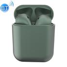 InPods12 TWS Bluetooth 5.0 Metallic Matte Plating Bluetooth Earphone with Charging Case, Supports Call & Touch(Dark Green) - 1