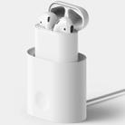 Bluetooth Earphone Charging Bracket Retro Silicone Charging Bracket Multi-function Charging Bracket for Airpods (White) - 1