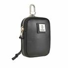 WIWU E-Pouch Portable Leather Earphone Bag(Black) - 1