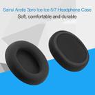 1 Pair Leather Sponge Protective Case for Steelseries Arctis 3 Pro  / Ice 5 / Ice 7 Headphone(Black Leather) - 5