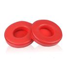1 Pair Leather Headphone Protective Case for Beats Solo2.0 / Solo3.0, Wireless Version (Red) - 1