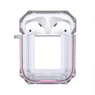 Wireless Earphones Charging Box Transparent TPU Protective Case for Apple AirPods 1 / 2(Pink) - 1