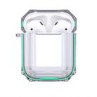 Wireless Earphones Charging Box Transparent TPU Protective Case for Apple AirPods 1 / 2(Mint Green) - 1