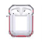 Wireless Earphones Charging Box Transparent TPU Protective Case for Apple AirPods 1 / 2(Red) - 1