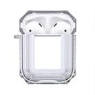 Wireless Earphones Charging Box Transparent TPU Protective Case for Apple AirPods 1 / 2(White) - 1