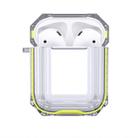 Wireless Earphones Charging Box Transparent TPU Protective Case for Apple AirPods 1 / 2(Yellow) - 1