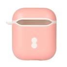 Two Color Wireless Earphones Charging Box Protective Case for Apple AirPods 1/2(Pink + White) - 1