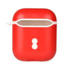 Two Color Wireless Earphones Charging Box Protective Case for Apple AirPods 1/2(Red + White) - 1