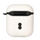 Two Color Wireless Earphones Charging Box Protective Case for Apple AirPods 1/2(White + Black) - 1