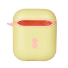 Two Color Wireless Earphones Charging Box Protective Case for Apple AirPods 1/2(Yellow + Pink) - 1