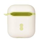 Two Color Wireless Earphones Charging Box Protective Case for Apple AirPods 1/2(Yellow + White) - 1