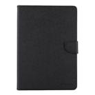 GOOSPERY FANCY DIARY for iPad Air 2 Cross Texture Leather Case with Card Slot & Holder & Wallet(Black) - 2