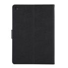GOOSPERY FANCY DIARY for iPad Air 2 Cross Texture Leather Case with Card Slot & Holder & Wallet(Black) - 3