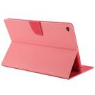 GOOSPERY FANCY DIARY for iPad Air 2 Cross Texture Leather Case with Card Slot & Holder & Wallet(Pink) - 1