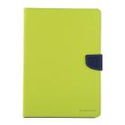 GOOSPERY FANCY DIARY for iPad Air 2 Cross Texture Leather Case with Card Slot & Holder & Wallet(Green) - 2