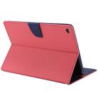 GOOSPERY FANCY DIARY for iPad Air 2 Cross Texture Leather Case with Card Slot & Holder & Wallet(Magenta) - 1