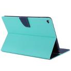 GOOSPERY FANCY DIARY for iPad Air 2 Cross Texture Leather Case with Card Slot & Holder & Wallet(Mint Green) - 1