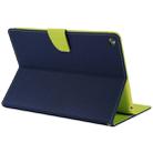 GOOSPERY FANCY DIARY for iPad Air 2 Cross Texture Leather Case with Card Slot & Holder & Wallet(Navy Blue) - 1