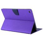 GOOSPERY FANCY DIARY for iPad Air 2 Cross Texture Leather Case with Card Slot & Holder & Wallet(Purple) - 1