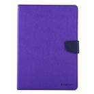 GOOSPERY FANCY DIARY for iPad Air 2 Cross Texture Leather Case with Card Slot & Holder & Wallet(Purple) - 2