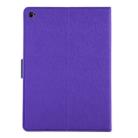 GOOSPERY FANCY DIARY for iPad Air 2 Cross Texture Leather Case with Card Slot & Holder & Wallet(Purple) - 3