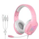 Langsdom HCG07 USB + 3.5mm Interface Wired Gaming Headset(Pink) - 1