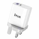 IVON AD52 18W USB-C / Type-C + USB Dual Port PD Fast Charge(UK Plug) - 1