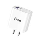 IVON AD52 18W USB-C / Type-C + USB Dual Port PD Fast Charge(US Plug) - 1