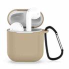 Wireless Earphones Shockproof Silicone Protective Case for Apple AirPods 1 / 2(Khaki) - 1