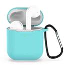 Wireless Earphones Shockproof Silicone Protective Case for Apple AirPods 1 / 2(Mint Green) - 1