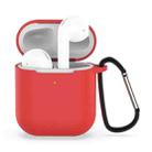 Wireless Earphones Shockproof Silicone Protective Case for Apple AirPods 1 / 2(Red) - 1