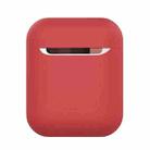 Wireless Earphones Shockproof Liquid Silicone Protective Case for Apple AirPods 1 / 2(Red) - 1