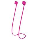 Wireless Bluetooth Headset Anti-lost Rope Magnetic Silicone Lanyard for Apple AirPods 1 / 2(Rose Red) - 1